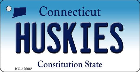 Huskies Connecticut State License Plate Tag Key Chain KC-10902