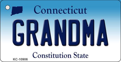 Grandma Connecticut State License Plate Tag Key Chain KC-10906