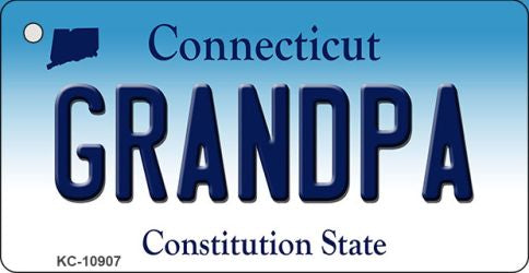 Grandpa Connecticut State License Plate Tag Key Chain KC-10907