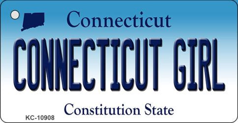 Connecticut Girl State License Plate Tag Key Chain KC-10908