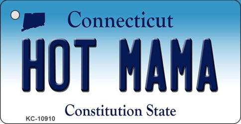 Hot Mama Connecticut State License Plate Tag Key Chain KC-10910