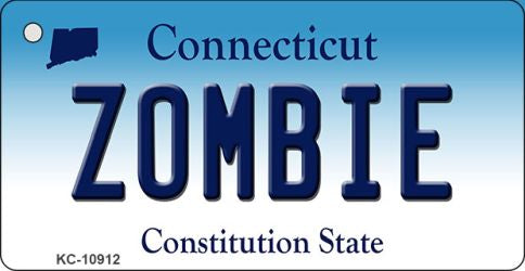 Zombie Connecticut State License Plate Tag Key Chain KC-10912