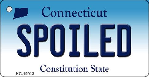 Spoiled Connecticut State License Plate Tag Key Chain KC-10913
