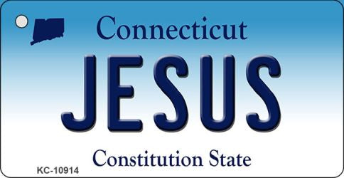 Jesus Connecticut State License Plate Tag Key Chain KC-10914