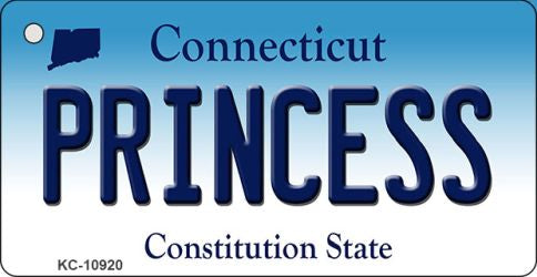 Princess Connecticut State License Plate Tag Key Chain KC-10920