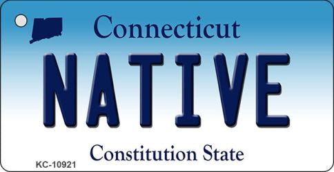 Native Connecticut State License Plate Tag Key Chain KC-10921