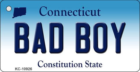 Bad Boy Connecticut State License Plate Tag Key Chain KC-10926