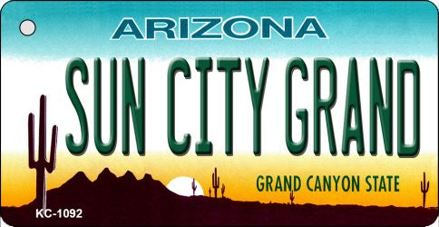 Sun City Grand Arizona State License Plate Tag Key Chain KC-1092