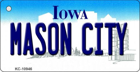 Mason City Iowa State License Plate Tag Novelty Key Chain KC-10946