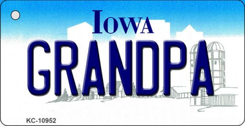 Grandpa Iowa State License Plate Tag Novelty Key Chain KC-10952