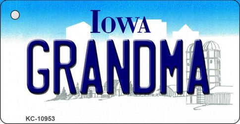 Grandma Iowa State License Plate Tag Novelty Key Chain KC-10953