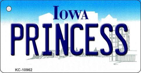 Princess Iowa State License Plate Tag Novelty Key Chain KC-10962
