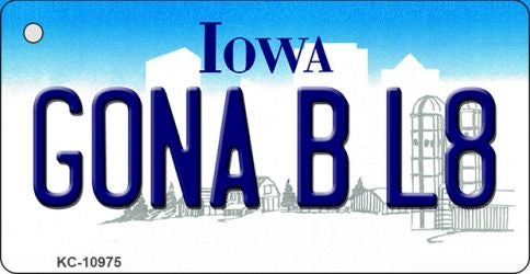 Gona B L8 Iowa State License Plate Tag Novelty Key Chain KC-10975
