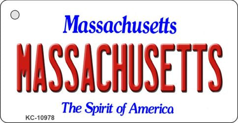 Massachusetts State License Plate Tag Key Chain KC-10978