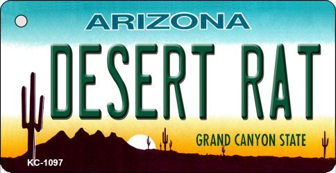 Desert Rat Arizona State License Plate Tag Key Chain KC-1097
