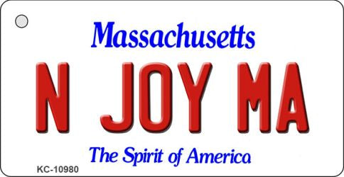N Joy MA Massachusetts State License Plate Tag Key Chain KC-10980