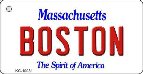 Boston Massachusetts State License Plate Tag Key Chain KC-10981