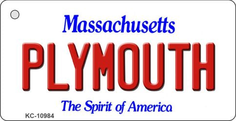 Plymouth Massachusetts State License Plate Tag Key Chain KC-10984