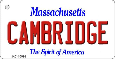 Cambridge Massachusetts State License Plate Tag Key Chain KC-10991