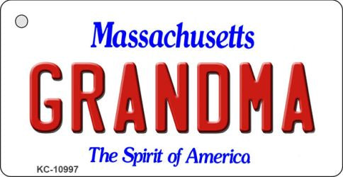Grandma Massachusetts State License Plate Tag Key Chain KC-10997