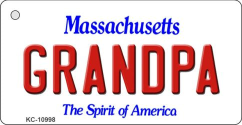 Grandpa Massachusetts State License Plate Tag Key Chain KC-10998