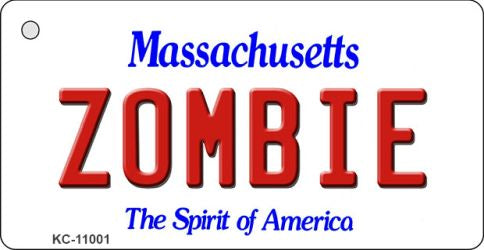 Zombie Massachusetts State License Plate Tag Key Chain KC-11001