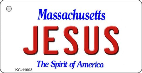 Jesus Massachusetts State License Plate Tag Key Chain KC-11003