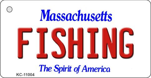 Fishing Massachusetts State License Plate Tag Key Chain KC-11004