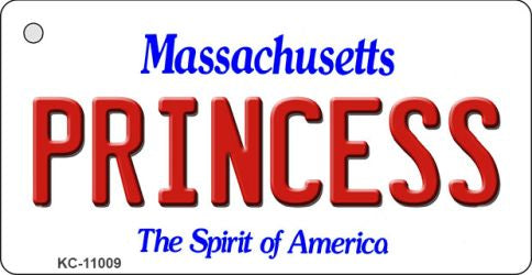 Princess Massachusetts State License Plate Tag Key Chain KC-11009