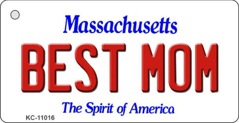 Best Mom Massachusetts State License Plate Tag Key Chain KC-11016