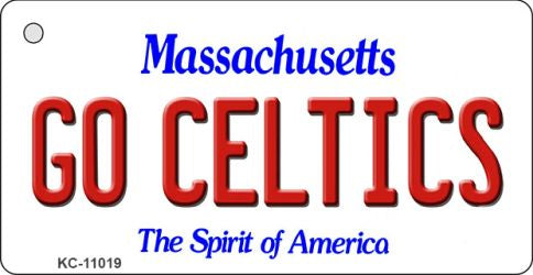 Go Celtics Massachusetts State License Plate Tag Key Chain KC-11019