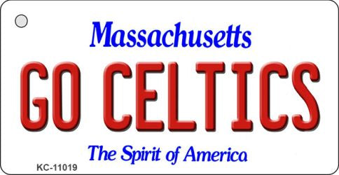 Go Celtics Massachusetts State License Plate Tag Key Chain KC-11019