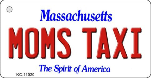 Moms Taxi Massachusetts State License Plate Tag Key Chain KC-11020