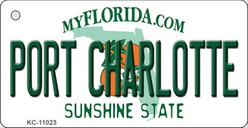Port Charlotte Florida State License Plate Tag Key Chain KC-11023