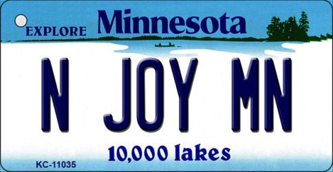 N Joy MN Minnesota State License Plate Tag Novelty Key Chain KC-11035