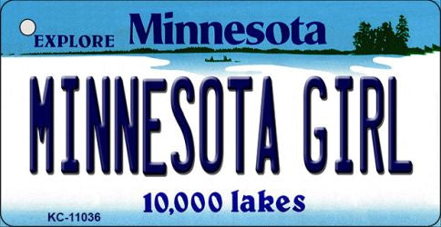 Minnesota Girl Minnesota State License Plate Tag Novelty Key Chain KC-11036