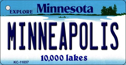 Minneapolis Minnesota State License Plate Tag Novelty Key Chain KC-11037