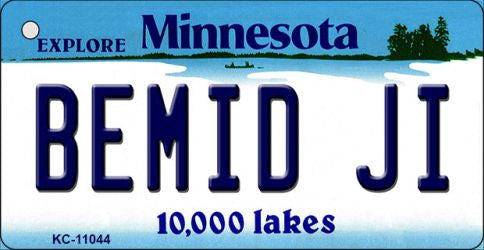 Bemid Ji Minnesota State License Plate Tag Novelty Key Chain KC-11044