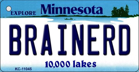 Brainerd Minnesota State License Plate Tag Novelty Key Chain KC-11045