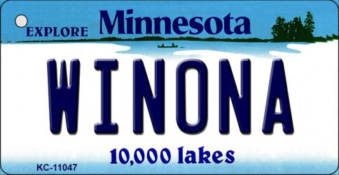 Winona Minnesota State License Plate Tag Novelty Key Chain KC-11047