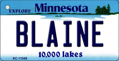 Blaine Minnesota State License Plate Tag Novelty Key Chain KC-11048