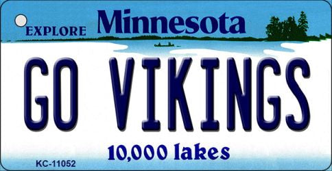 Go Vikings Minnesota State License Plate Tag Novelty Key Chain KC-11052