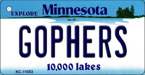 Gophers Minnesota State License Plate Tag Novelty Key Chain KC-11053