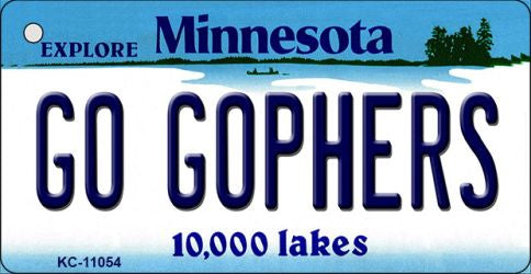 Go Gophers Minnesota State License Plate Tag Novelty Key Chain KC-11054