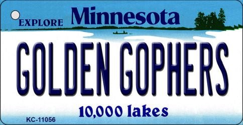 Golden Gophers Minnesota State License Plate Tag Novelty Key Chain KC-11056