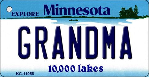 Grandma Minnesota State License Plate Tag Novelty Key Chain KC-11058