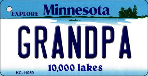 Grandpa Minnesota State License Plate Tag Novelty Key Chain KC-11059