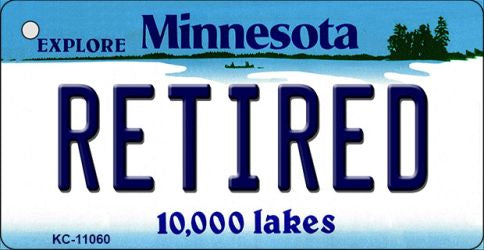 Retired Minnesota State License Plate Tag Novelty Key Chain KC-11060