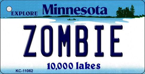 Zombie Minnesota State License Plate Tag Novelty Key Chain KC-11062