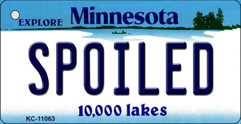 Spoiled Minnesota State License Plate Tag Novelty Key Chain KC-11063